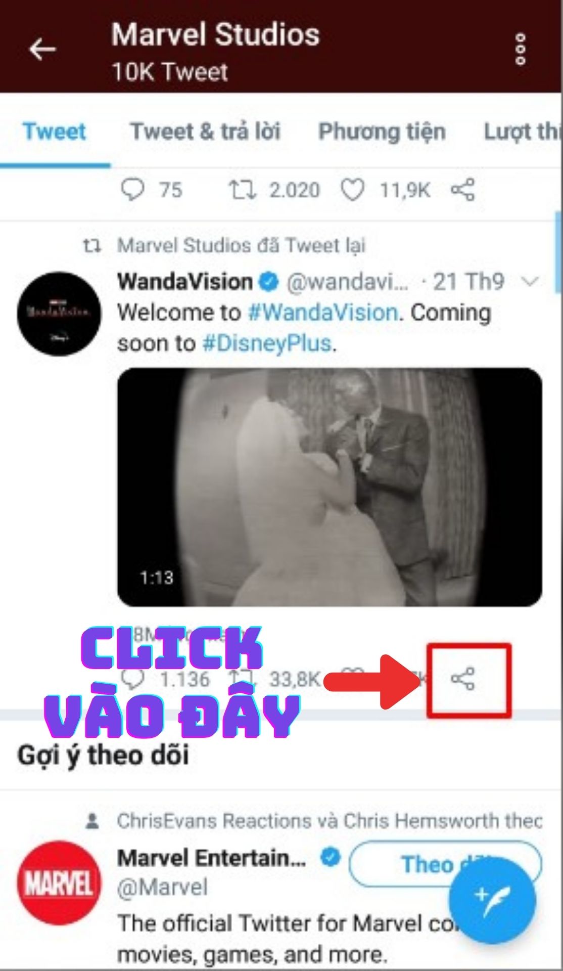 Tìm video cần tải