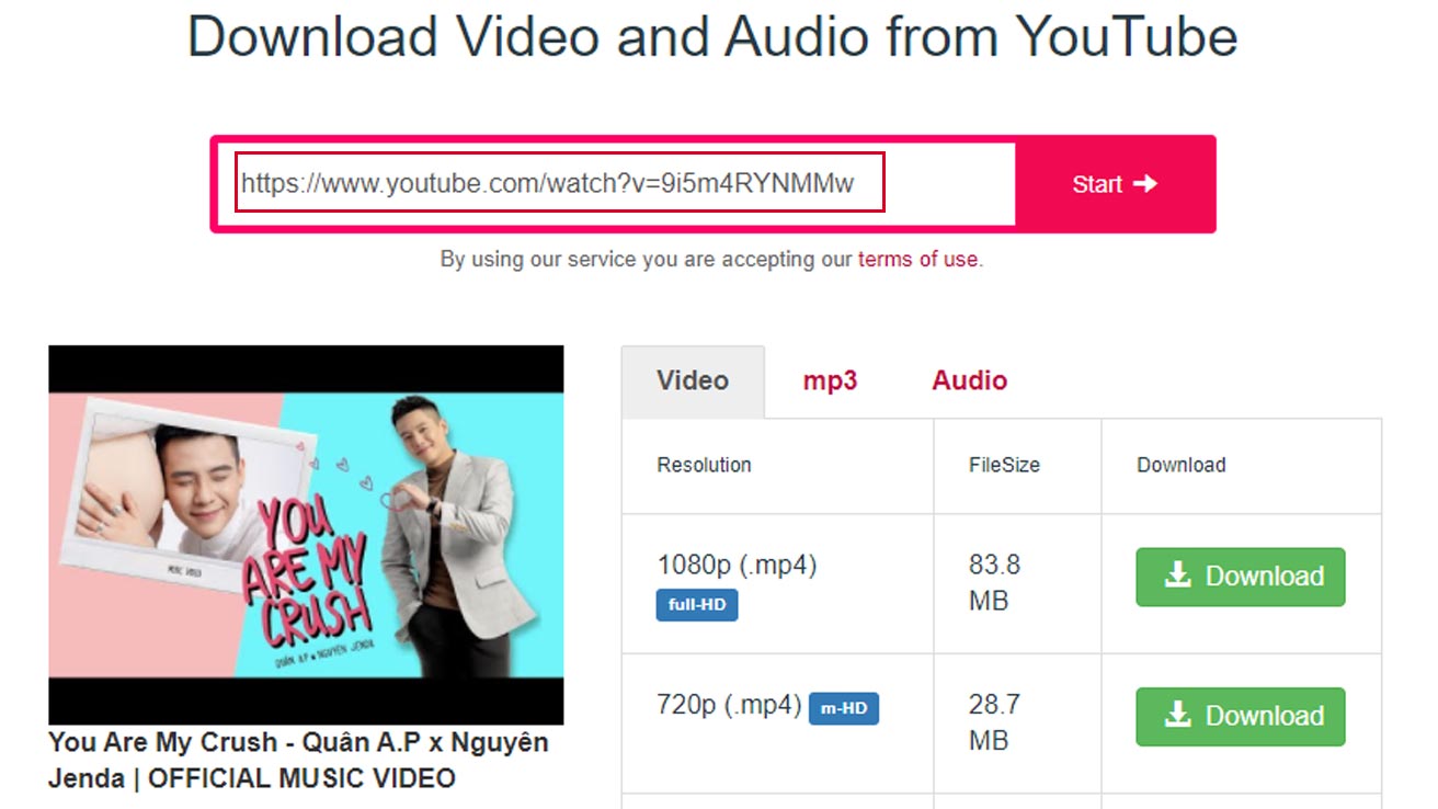 Dán link muốn tải vào thanh địa chỉ Dán link muốn tải vào thanh địa chỉ