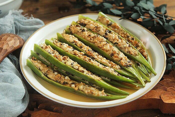 Món đậu bắp nhồi thịt hấp thơm ngon, thanh đạm