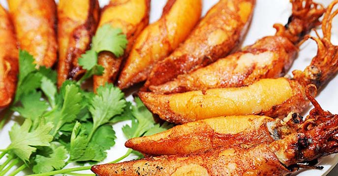 Chiên vàng mực Chiên vàng mực