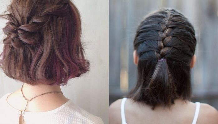 Tết tóc xoăn ngắn cho bạn gái đến trường