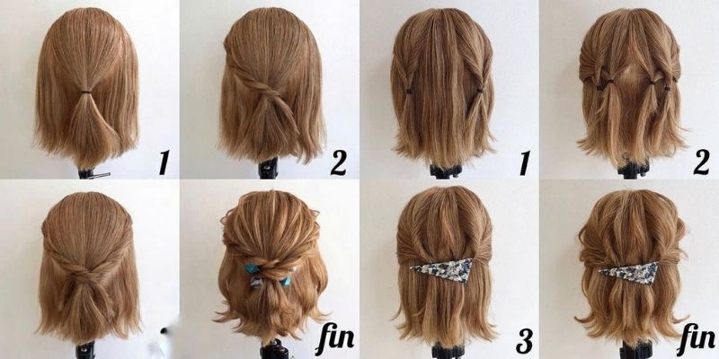 Kiểu tết tóc ngắn cho nàng công sở 2