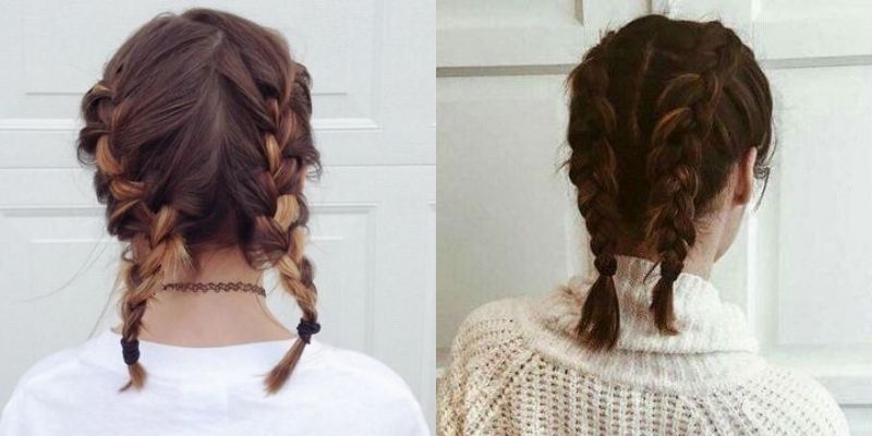 Các kiểu tết tóc ngắn cho bạn gái đi học