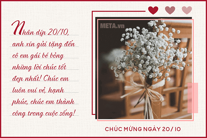 Hoa baby là đại diện của sự thuần khiết, đáng yêu, rất phù hợp để tặng em gái 