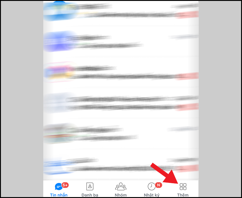 Nhấn vào “Thêm” ở góc phải phía dưới màn hình Nhấn vào “Thêm” ở góc phải phía dưới màn hình