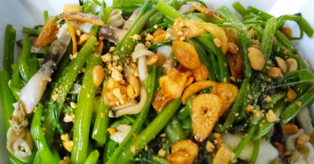 Cách làm ốc móng tay xào rau muống