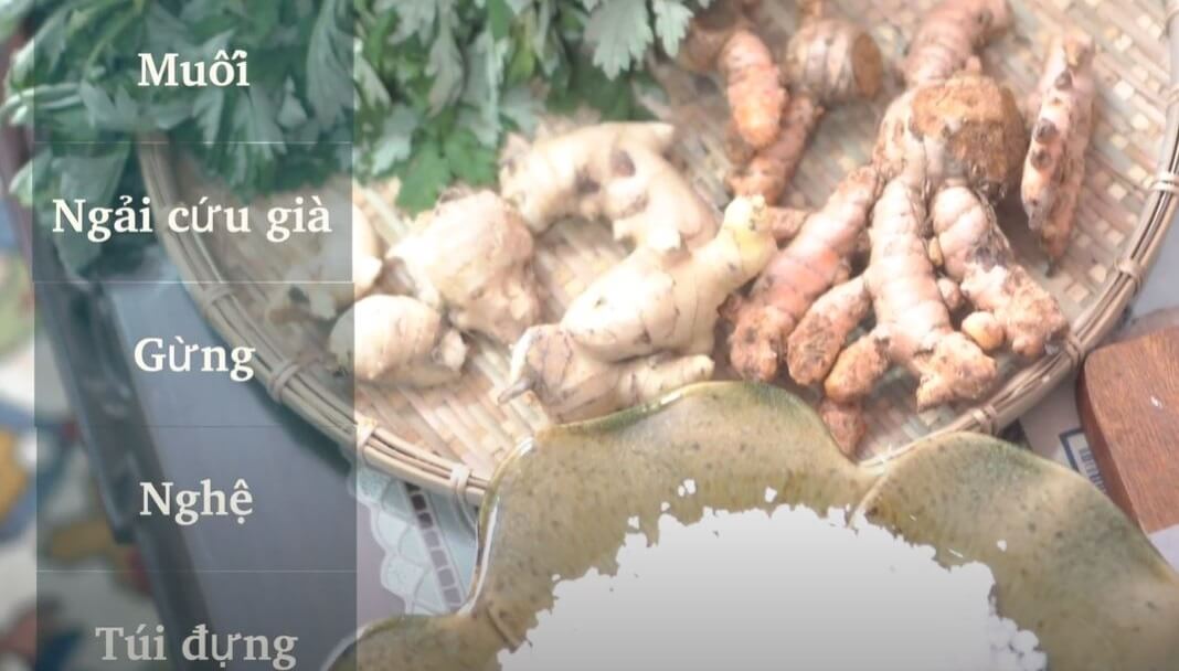 Nguyên liệu làm muối chườm bụng