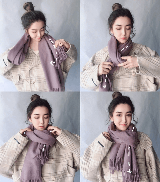 Cách thắt khăn quàng cổ dài Cách thắt khăn quàng cổ dài