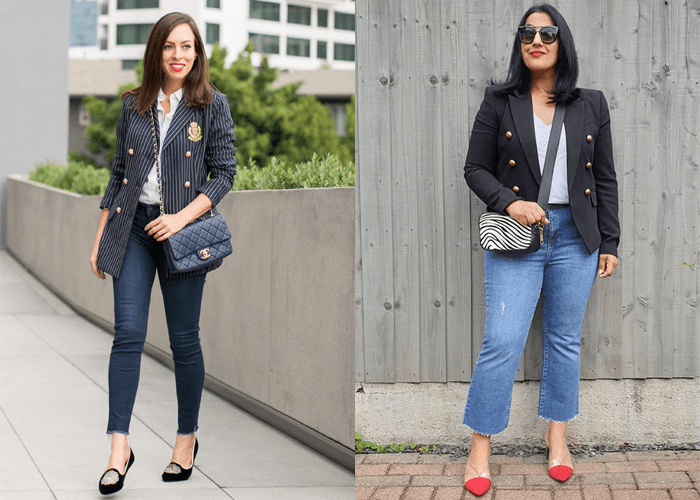 Blazer mix với quần jeans Blazer mix với quần jeans