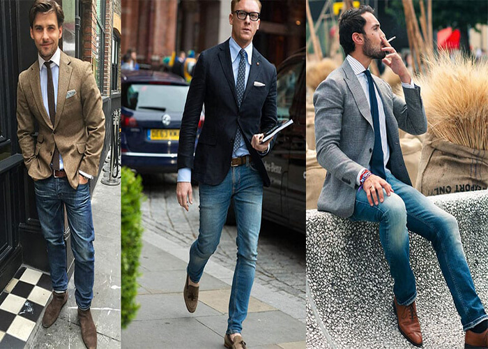 Blazer kết hợp với quần jeans Blazer kết hợp với quần jeans