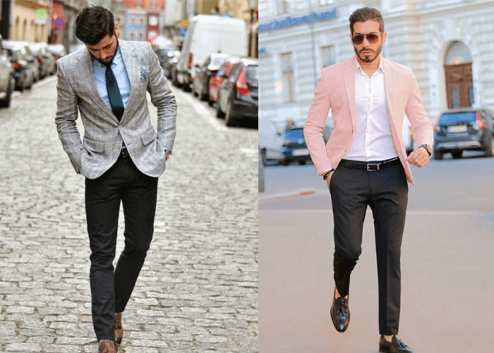 Blazer kết hợp với quần tây và áo sơ mi Blazer kết hợp với quần tây và áo sơ mi