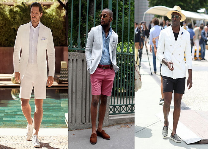 Blazer kết hợp với quần ngắn (shorts) Blazer kết hợp với quần ngắn (shorts)
