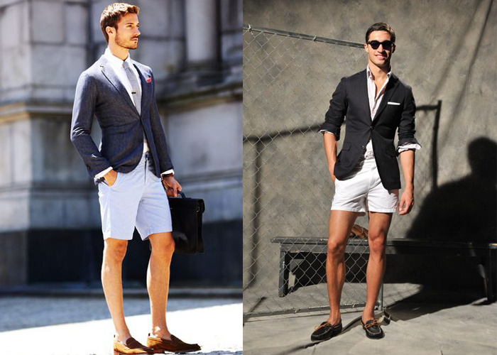 Blazer kết hợp với quần ngắn (shorts) Blazer kết hợp với quần ngắn (shorts)