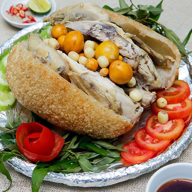 Thành phẩm món gà bó xôi