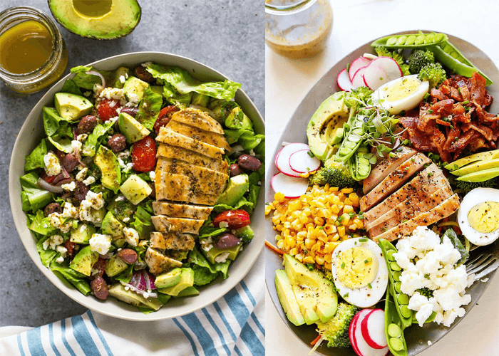 Salad ức gà nướng chanh với bơ