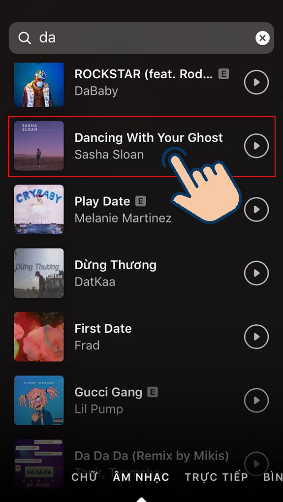 Cách ghép nhạc vào story