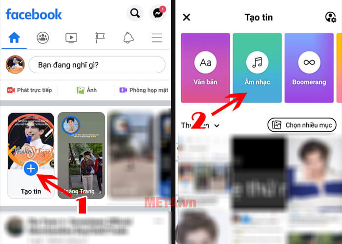 Cách ghép nhạc vào story Facebook