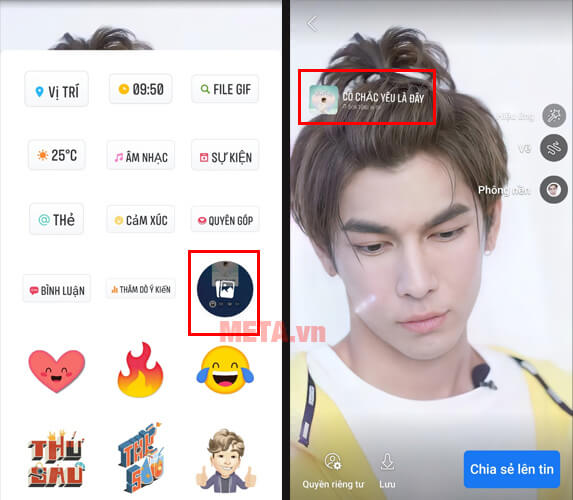 Ghép nhạc vào story Facebook