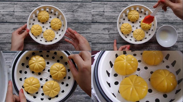 Cách làm bánh bí đỏ hấp