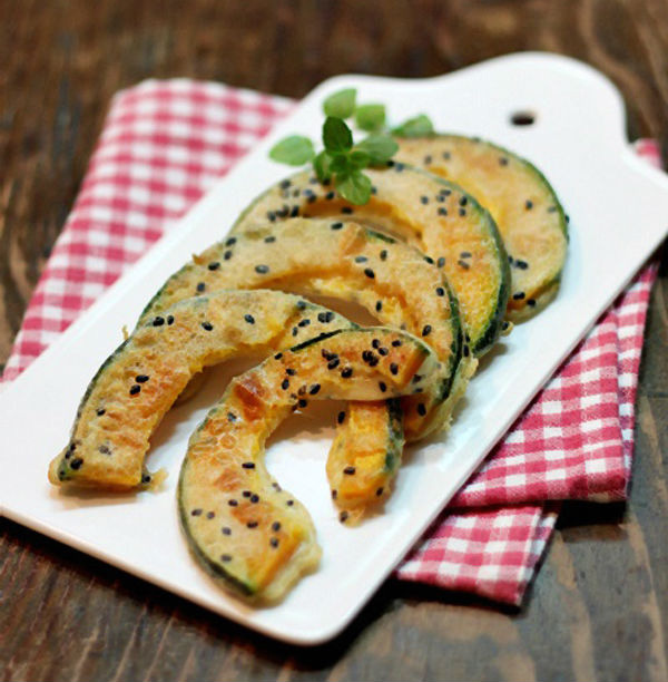 Bí đỏ chiên Bí đỏ chiên