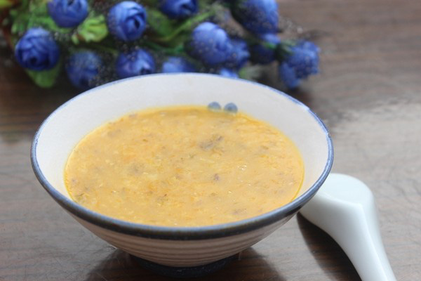 Cháo bí đỏ đậu xanh Cháo bí đỏ đậu xanh