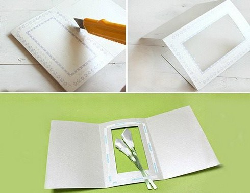 Làm thiệp 20.11 đẹp, đơn giản với ruy băng