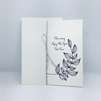 Mẫu thiệp chúc mừng ngày nhà giáo Việt Nam đơn giản