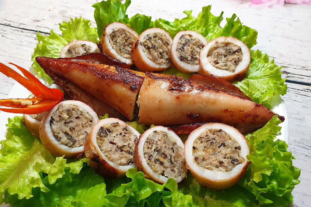 Mực nhồi thịt Mực nhồi thịt