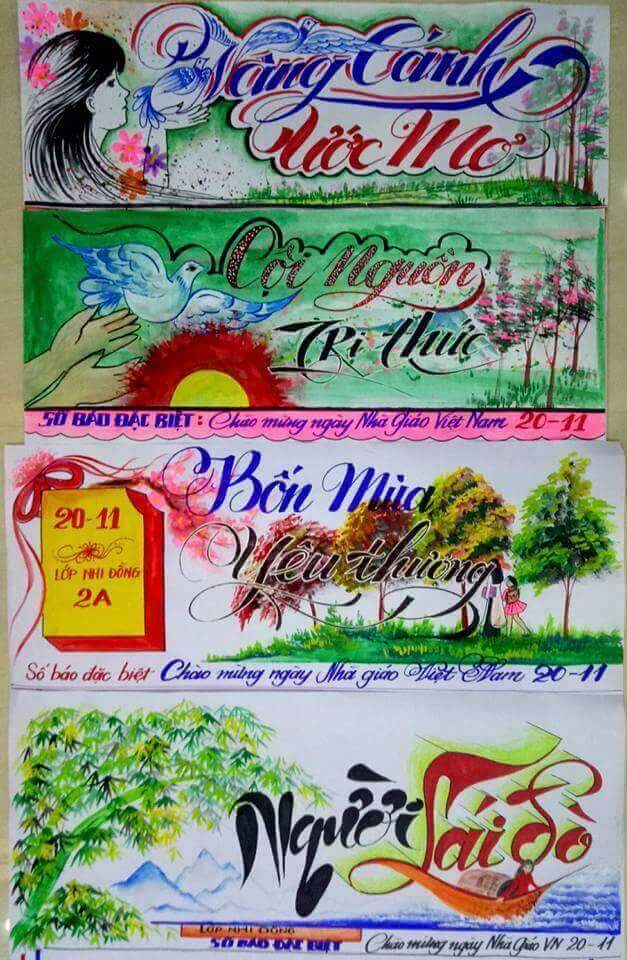 Tổng hợp một số kiểu trang trí đầu báo tường ấn tượng