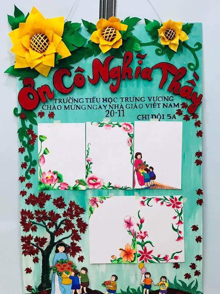 Trang trí đầu báo tường với vải dạ