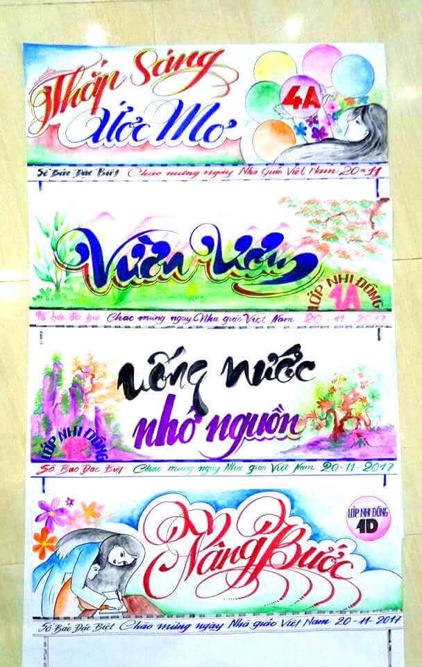 Các mẫu đầu báo tường đặc sắc, dễ thực hiện