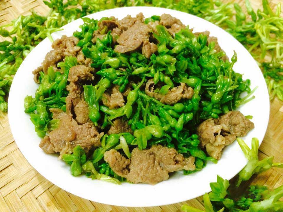 Hoa thiên lý xào thịt bò