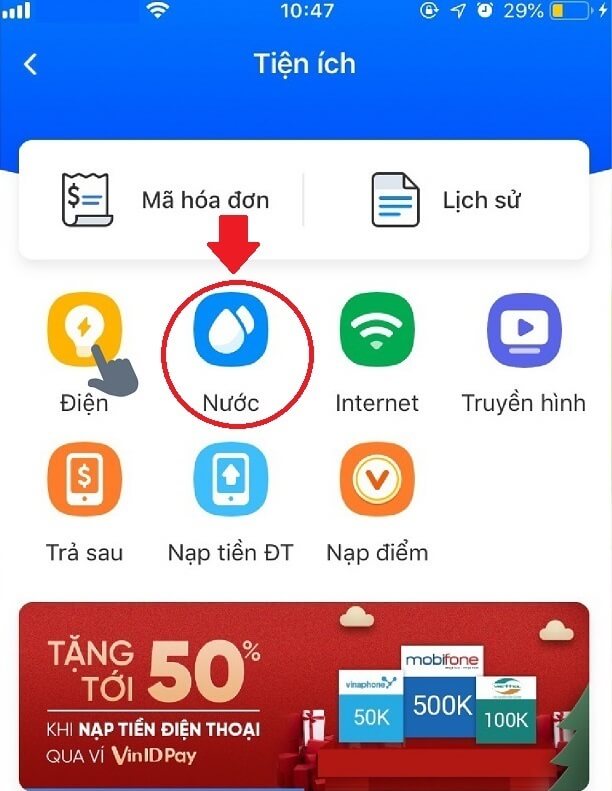 Cách tra cứu hóa đơn tiền nước bằng ứng dụng trên điện thoại
