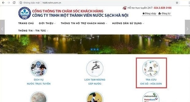 Cách tra cứu hóa đơn tiền nước trên website