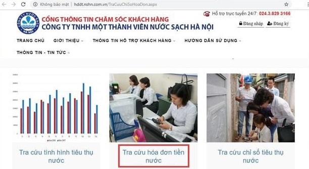 Cách tra cứu hóa đơn tiền nước trên website