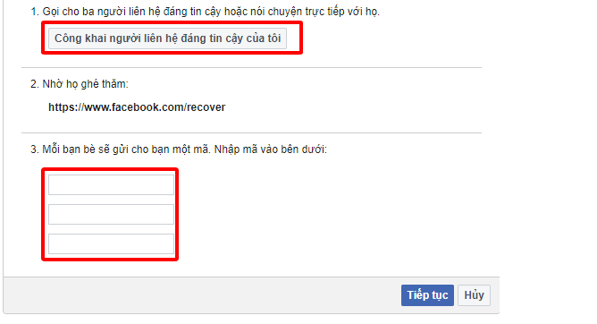 Sử dụng tính năng Người liên hệ đáng tin cậy (Trusted Contacts)