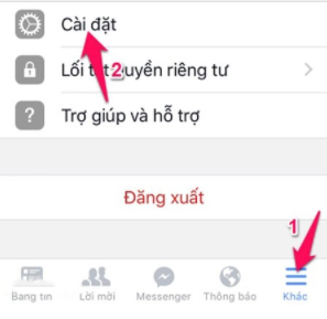 Nhấn chọn biểu tượng 3 dấu gạch ngang dưới góc phải của ứng dụng Facebook Nhấn chọn biểu tượng 3 dấu gạch ngang dưới góc phải của ứng dụng Facebook