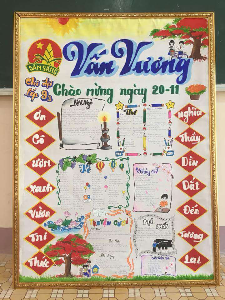 Báo tường được đóng khung sang trọng, không bị cong