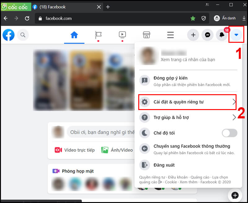 Hướng dẫn cách khóa fb tạm thời trên máy tính