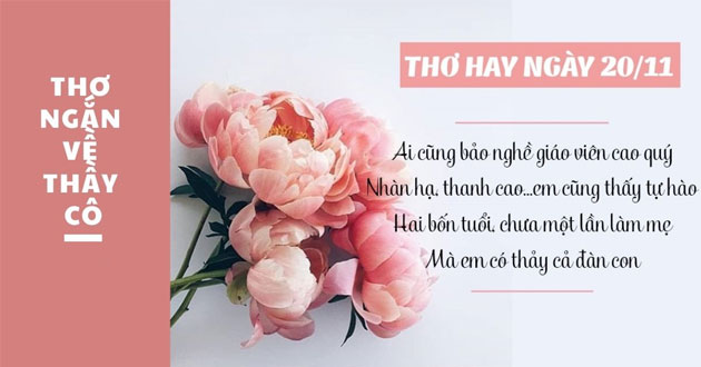 Thơ 20/11 tự sáng tác