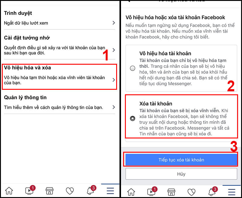 Hướng dẫn cách xóa fb vĩnh viễn trên điện thoại Hướng dẫn cách xóa fb vĩnh viễn trên điện thoại