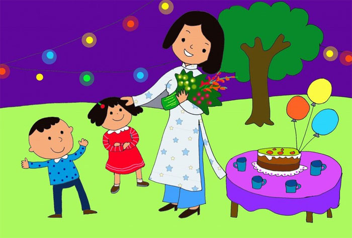 Tranh tri ân thầy cô Tranh tri ân thầy cô