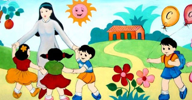 Tranh tri ân thầy cô Tranh tri ân thầy cô