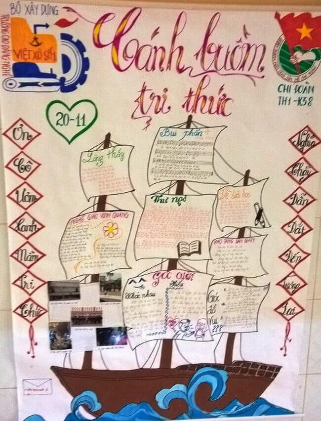 Mẫu bích báo 20/11 đẹp chào mừng ngày Nhà giáo Việt Nam