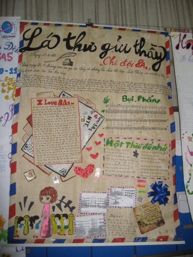 Mẫu bích báo 20/11 đẹp chào mừng ngày Nhà giáo Việt Nam