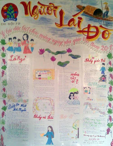 Mẫu bích báo 20/11 đẹp chào mừng ngày Nhà giáo Việt Nam