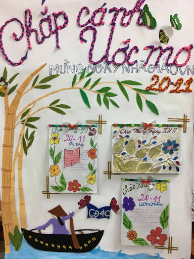 Lời ngỏ báo tường "Chắp cánh ước mơ", "Ươm mầm"