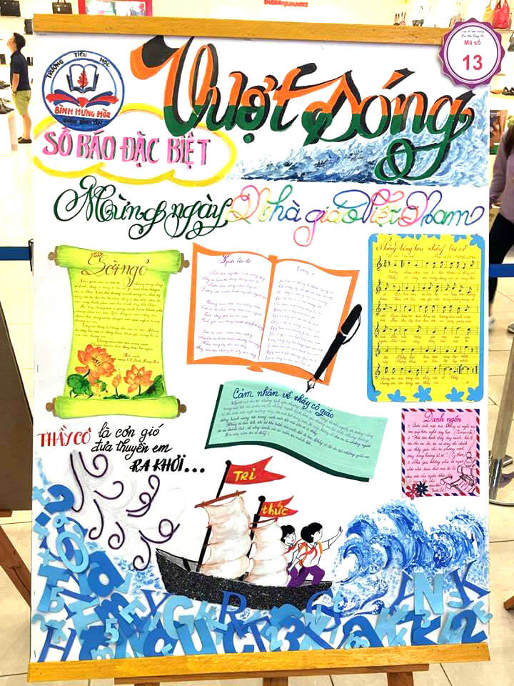 Mẫu bích báo 20/11 đẹp chào mừng ngày Nhà giáo Việt Nam