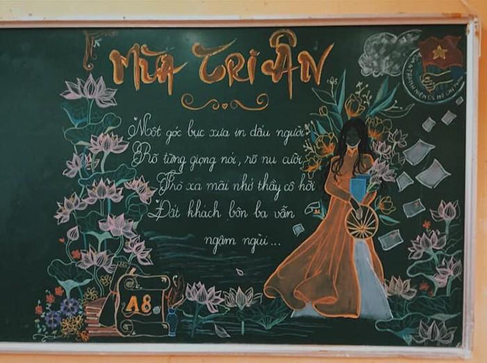 Buổi lễ tri ân sẽ trở nên tuyệt vời hơn với chiếc bảng được trang trí cầu kỳ