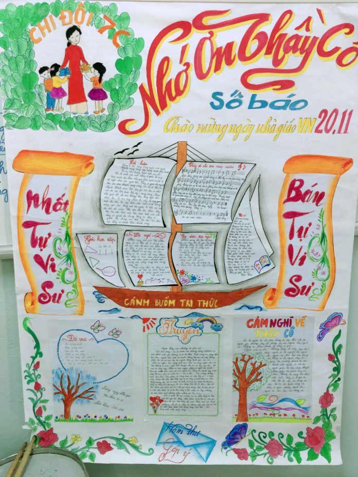 Làm báo tường đẹp với những truyện ngắn hay về thầy, cô giáo